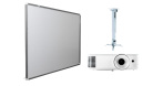 Интерактивная доска Exell 77" EWB7740 с проектором EXD101W креплением DSM-2 и рельсовой системой МОНО-1