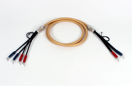 Готовый акустический кабель Van den Hul Mounted set 3T The Cloud SE Hybrid. 3 метра пара. Разъем BERRI bi-amping (4-4). Цвет: золотой Готовый акустический кабель Van den Hul Mounted set 3T The Cloud SE Hybrid. 3 метра пара. Разъем BERRI bi-amping (4-4). Цвет: золотой