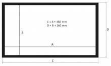 Kauber Frame Velvet Cinema 123" 16:9 153x273 White Flex