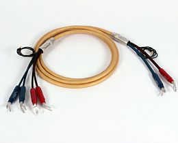 Готовый акустический кабель Van den Hul Mounted set 3T The Air. 2,5 метра пара. Разъем BERRI bi-amping (4-4). Цвет: золотой