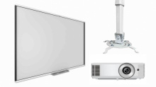 Интерактивная доска SMART SBM787V с проектором EXD203STW и креплением DSM-14kw