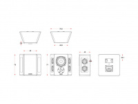 Настенные тыловые трипольные акустические системы Miller & Kreisel® S300T. Цвет: Белый матовый. Пара.