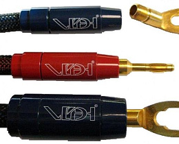 Позолоченный разъем BERRI в сборе Van den Hul Gold Plated Bus. Тип Лопатка для кабеля 6,5 мм Маркировка красная