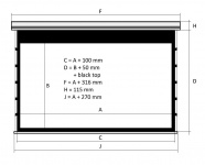 Экран электр. Kauber Red Label Tens BT Cinema  131" 16:9 163x290 см. дроп 40 см. PCS