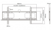 Кронштейн настенный фиксированный Exell EXi-H1284-AF
