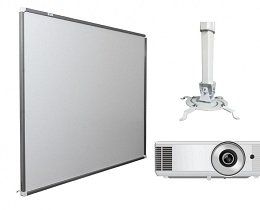 Интерактивная доска Exell EWB7740 с короткофокусным проектором Exell EXD102STW и креплением Digis DSM-14kw