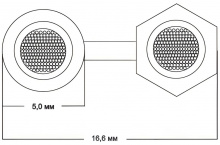 Готовый акустический кабель Van den Hul The Goldwater 2х2м с разъемами "банан". Цвет: золотистый