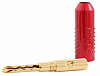 Разъем Банан винтовой Atlas Achromatic Gold Z Plug Screw, 4мм, красный