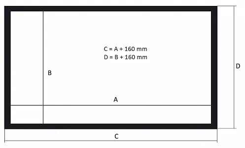 Kauber Frame Velvet Cinema 117" 16:9 146x260 White Flex 